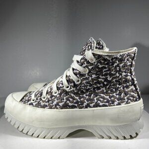 Converse All Star Lugged 2 Womens Size 7.5 High Platform Shoes Jacquard Sneakers
